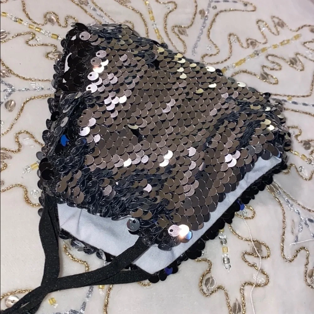 2 Tone Flip‎ Flop Sequin Face Mask